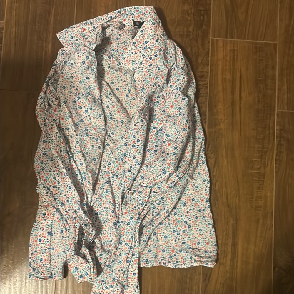GAP Factory Floral Button Down Shirt - Multicolor